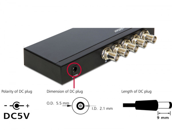 DeLock Switch 3G-SDI 1 > 4x 3G-SDI 1