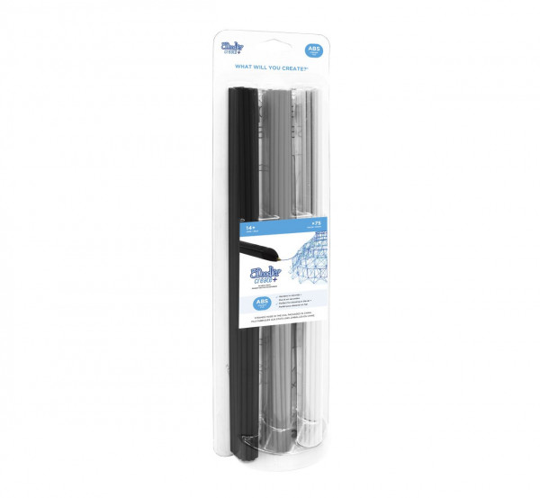 3Doodler Filament / Create+ & Pro+ / 75 / ABS / schwarz, grau, weiß / "Grayscale Mix"