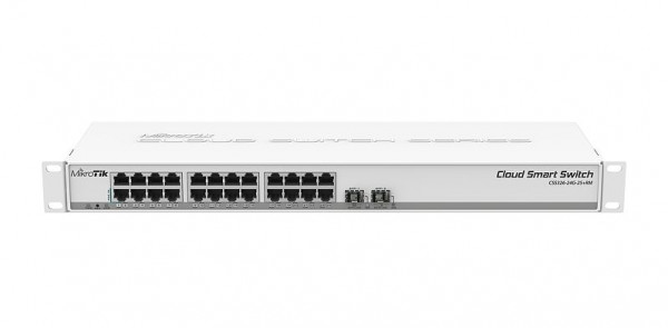 MikroTik Cloud Smart Switch CSS326-24G-2S+RM, 24x Gigabit, 2x SFP+, Rackmount