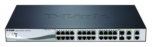 D-Link Switch 10/100Mbit 24xTP 4x1000TP 2xSFP - PoE+
