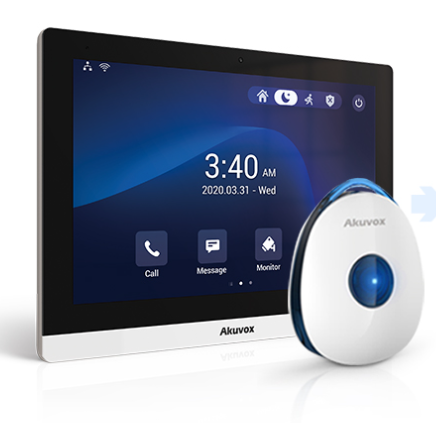 Akuvox Indoor-Station C319A, Touch Screen, Android, POE, Wi-Fi, Bluetooth, 1 MP cam, RF-Modul und SO