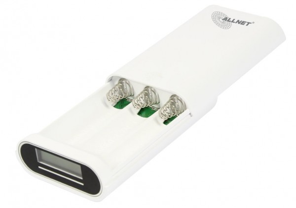 ALLNET Powerbank 18650 3,7V 3er-Gehäuse "weiß" ALL-PB103