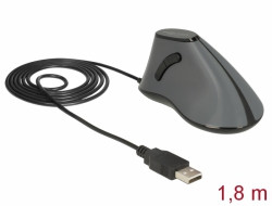 Delock Ergonomische vertikal optische 5-Tasten Maus 2,4 GHz wireless