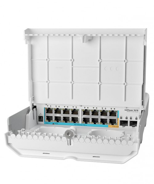 MikroTik Cloud Router Switch CRS318-1Fi-15Fr-2S-OUT, netPower, 16x 10/100 (15x PoE-in, 1 x PoE-out),