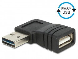 Delock Adapter USB 2.0-A Stecker > USB 2.0-A Buchse 90° gewinkelt