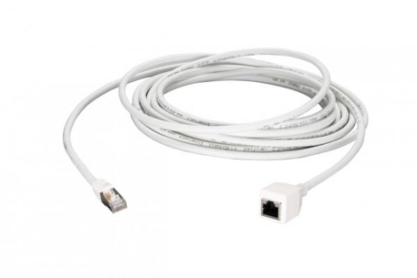 Patchkabel RJ45, CAT6A 500Mhz, 2m, weiss, S-STP(S/FTP), AWG26, Verlängerung Stecker/Buchse