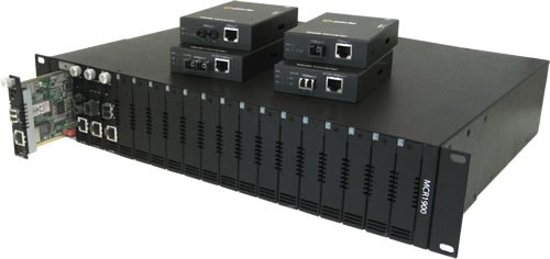Perle Medien/Rate Konverter 10/100 RJ45/ST "Indust. Temperatur"