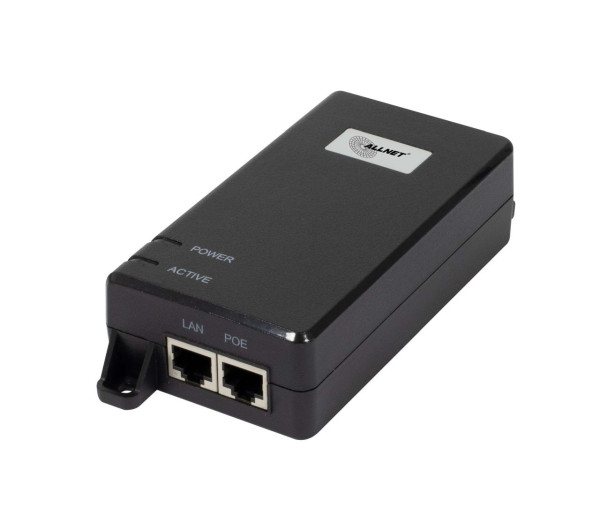 ALLNET PoE Injektor 1G/2.5G/5G PoE &amp; PoE bt (15,4W/30W/60W) / Kunststoffgehäuse / "ALL-PI102-5G"