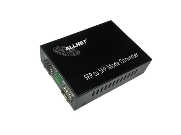 ALLNET Medienkonverter 1000BASE-SX/-LX auf 1000BASE-SX/-LX Single-/Multimode SFP Mini-GBIC Anschluss