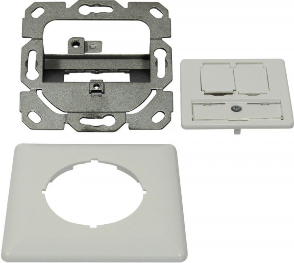 Keystone, Modulträger, UP Dosen für 2xTP-Modul, Reinweiss, designfähig UAE, Synergy 21,