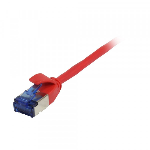 Patchkabel RJ45, CAT6A 500Mhz, 7.5m, rot, U/FTP, slimline rund d=3,8mm, TPE(Superflex), AWG32, Syner