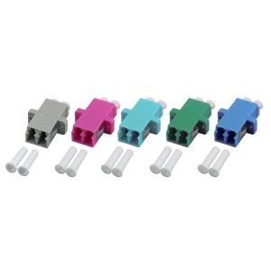 LWL-Kupplung, LC-Buchse/LC-Buchse, 50/125u Multimode, duplex, PVC, Keramikhülse, OM4
