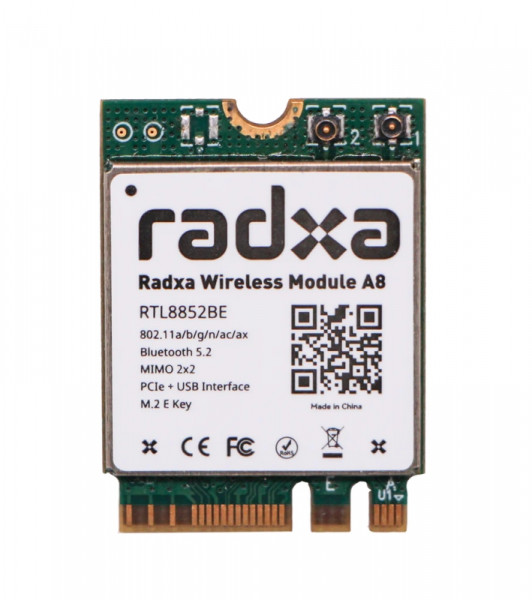 Radxa zbh. M.2 WiFi 6 and BT5.2 Wireless Module A8