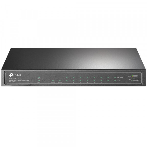 TP-Link - TL-SG1210P - 10-Port Gigabit Switch with 8-Port PoE+