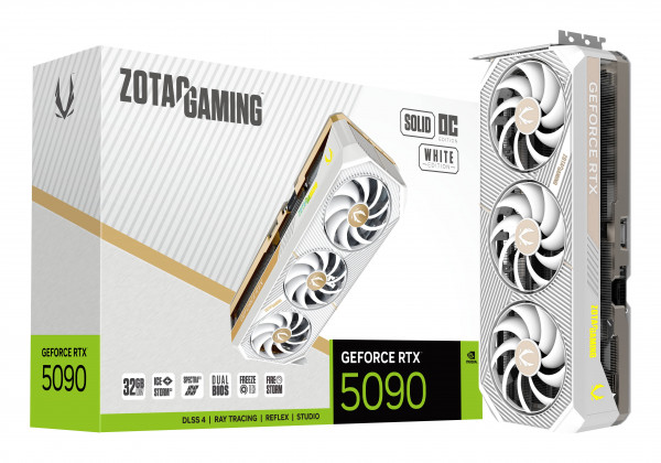 VGA PCI-E 32GB GeForce RTX 5090 SOLID - White OC Edition - Zotac - 1xHDMI 3xDP