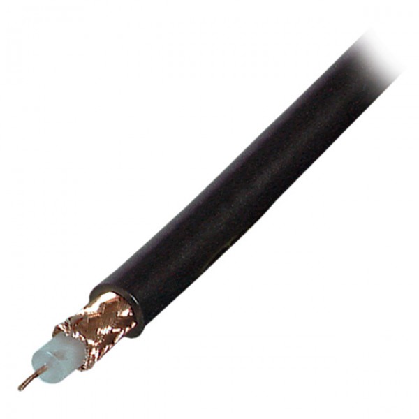 Kabel Koax RG59 Kabel, 100m, 75Ohm, Schwarz,