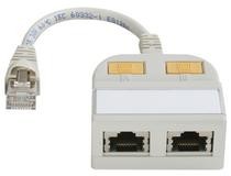 Telegärtner T-Adapter, CAT5E, RJ45->10-100/ISDN