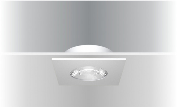 Synergy 21 LED Deckeneinbauspot Helios silber, quadratisch, neutralweiß