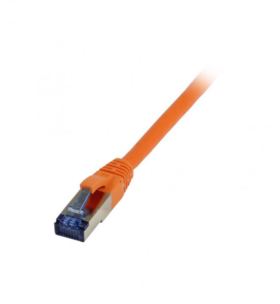 Patchkabel RJ45, CAT6A 500Mhz, 1.0m, orange, S-STP(S/FTP), TPE(Superflex), AWG26, Synergy 21