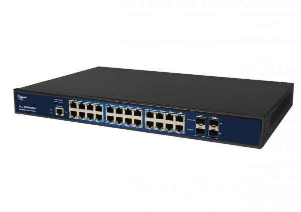 ALLNET Switch full managed 26 Port Gigabit / 22x LAN / 4x SFP / Lüfterlos / 19" / "ALL-SG8626M"