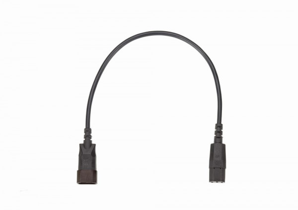 Bachmann Kabel, Verlängerung, Kupplung(C13)->Stecker(C14), 1.0m, schwarz, Verriegelung,