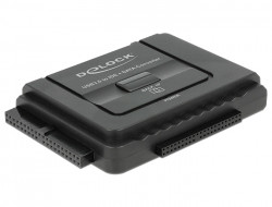 DeLock Konverter USB 3.0 zu SATA 6 Gb/s / IDE 40 Pin / IDE 44 Pin mit Backup Funktion